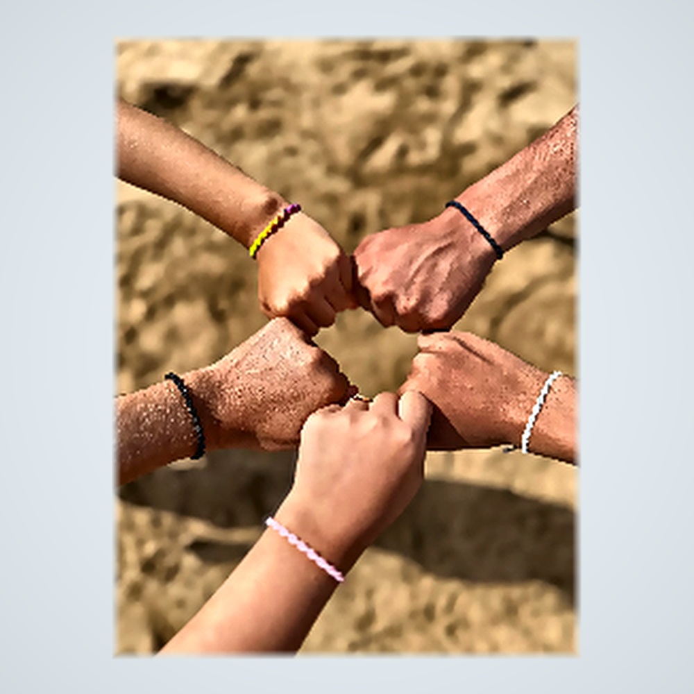 Pack Amitié 'Beach Squad' - Set de 5 Bracelets Tressés Macramé Plage