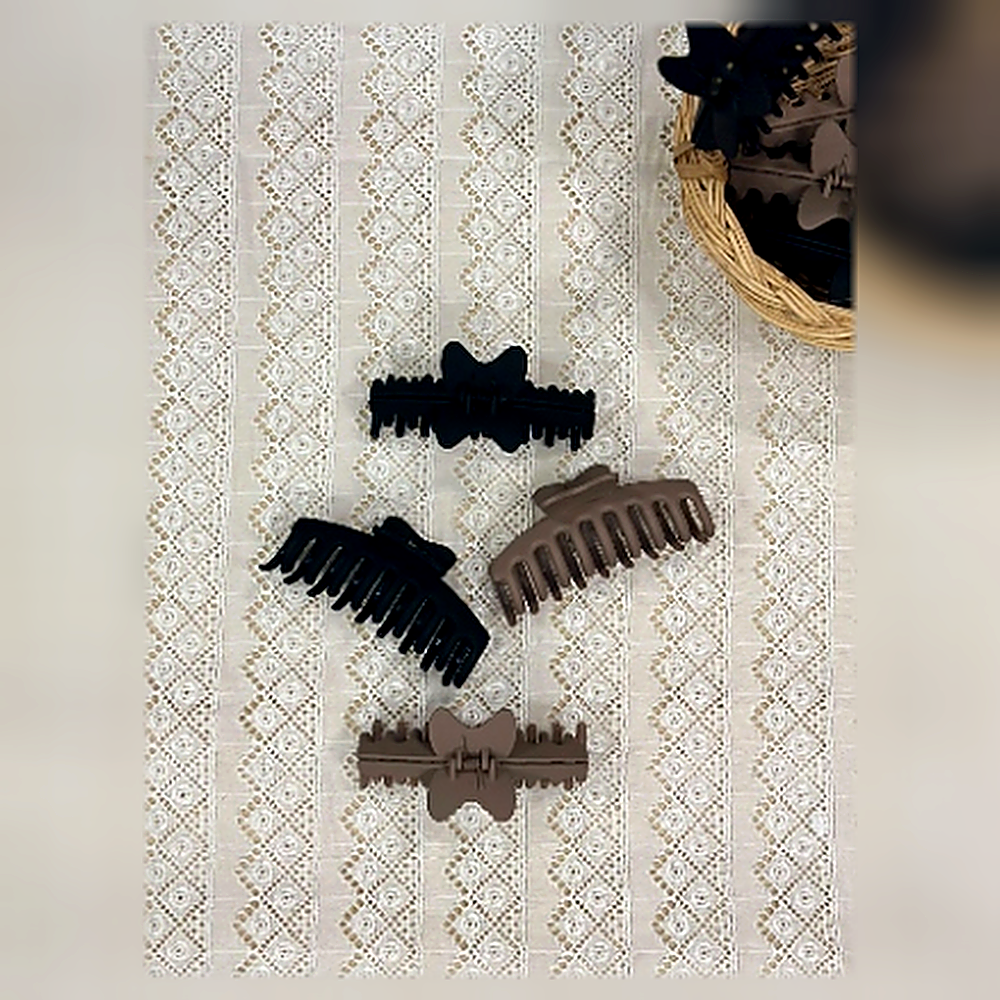 Earthy Matte Butterfly Wing Claw Clip