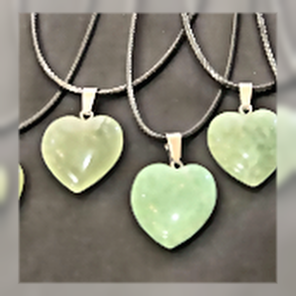 Duo Colliers Cœur Aventurine Verte - Coffret Couple & Besties