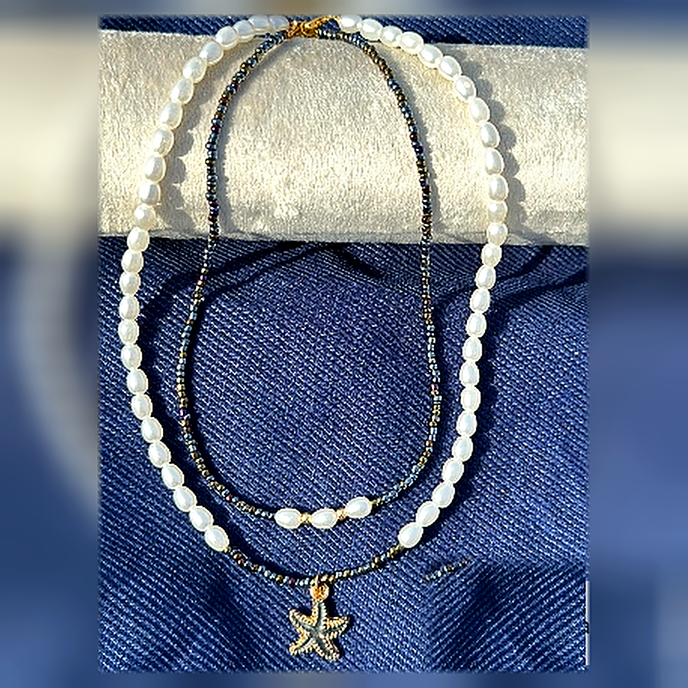 Starlight Ocean Starfish Layered Necklace