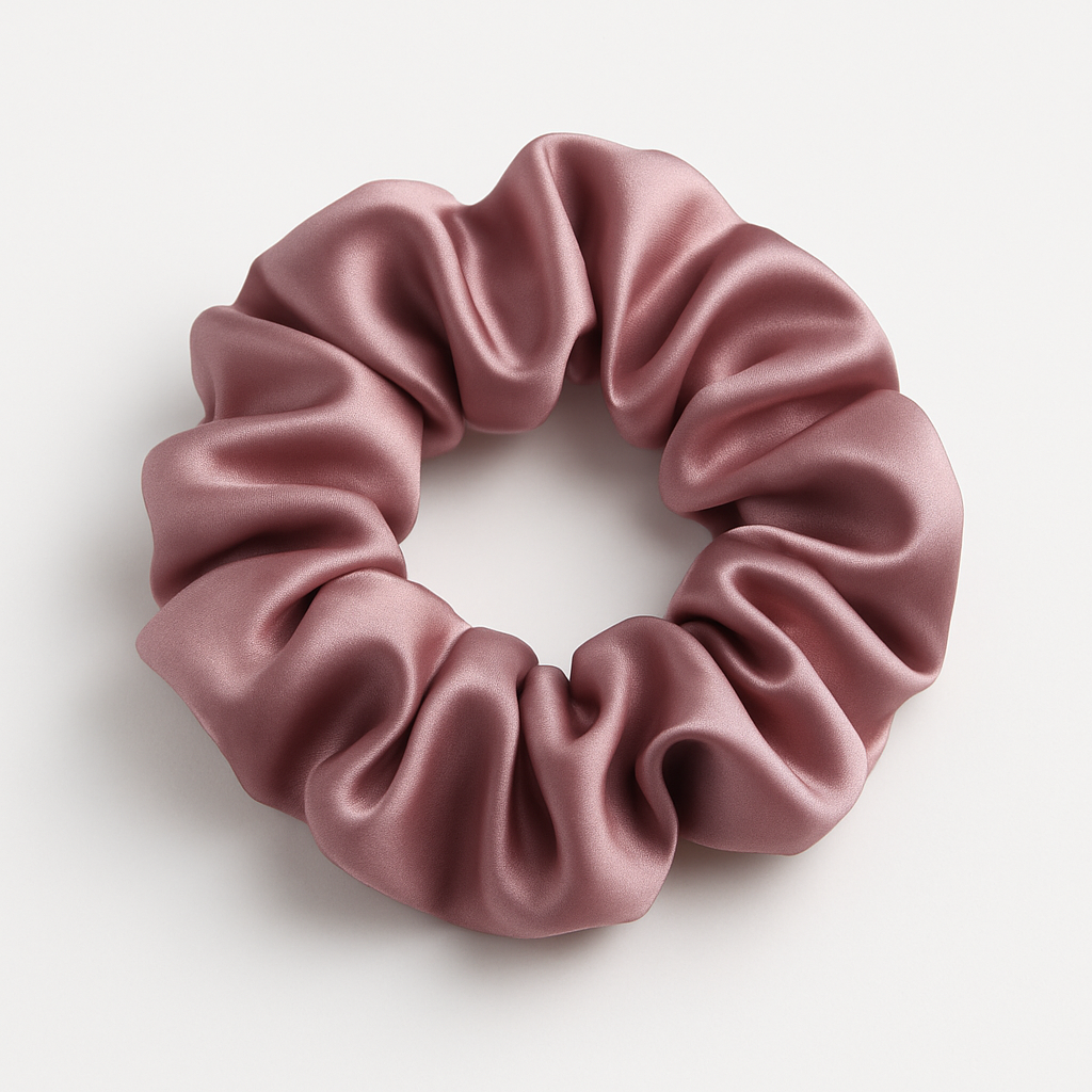Satin Silk Scrunchie - Mauve